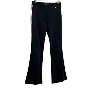 Nennette Flare White Stripe Cotton Pant